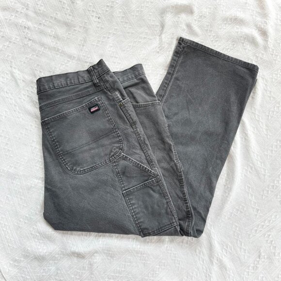 Grey Dickies Carpenter Jeans Distressed Pants - Picture 1 of 6
